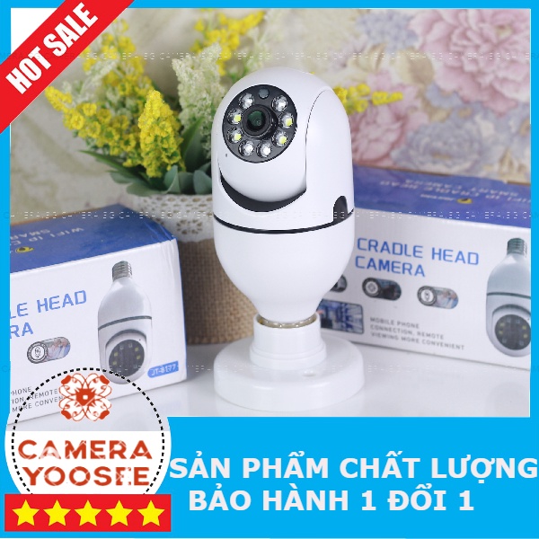 Camera Yoosee IP Wifi Yoosee 8 Led Xoay 360 Độ 2.0Mp - 1080P - Xài Đui Bóng Đèn dòng 220V