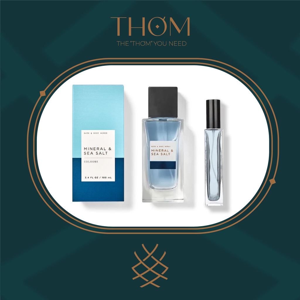 MINERAL & SEA SALT | Nước Hoa Nam Bath & Body Works Eau De Cologne 100ML 10ML