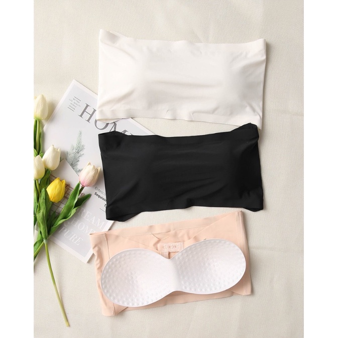 Áo lót nữ không dây su trơn quây ngang sexy đệm mút mỏng dáng ôm thoáng mát AOLOT01