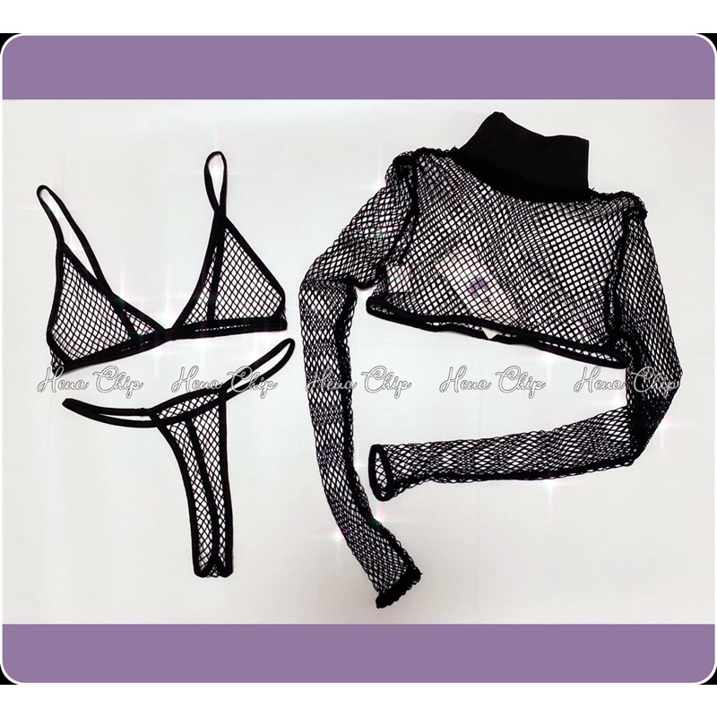 Set đồ lót xuyên thấu - Set đồ lót lưới sexy