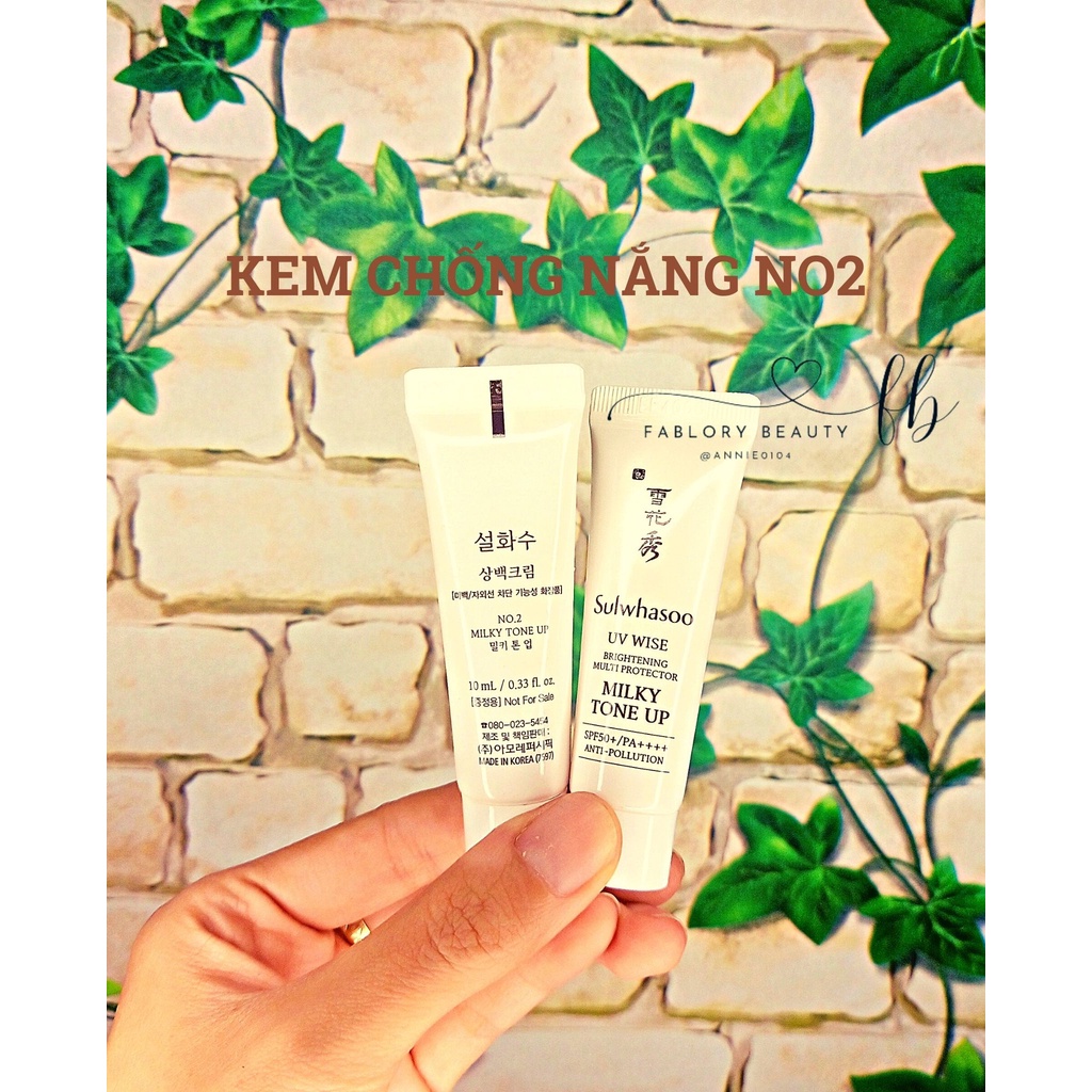 Kem chống nắng nâng tone Sulwhasoo dưỡng da trắng hồng, chống nắng, ánh sáng xanh và bụi mịn hiệu quả  MILKY TONE UP