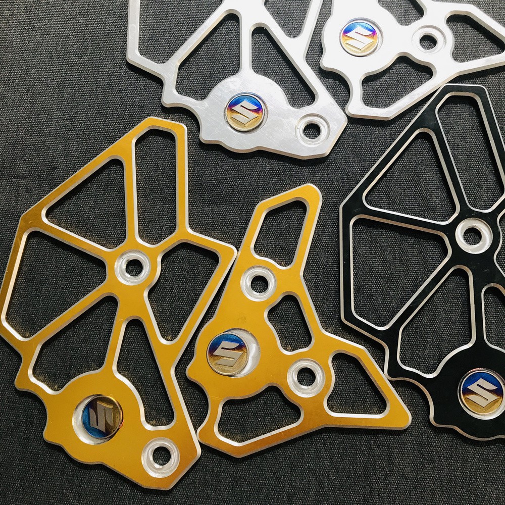 [GIÁ SĨ] Nẹp sườn che ben đạp xe SATRIA, RAIDER nhôm nguyên khối CNC, NẸP GẤP ( TẶNG KÈM LOGO SU TITTANIUM )