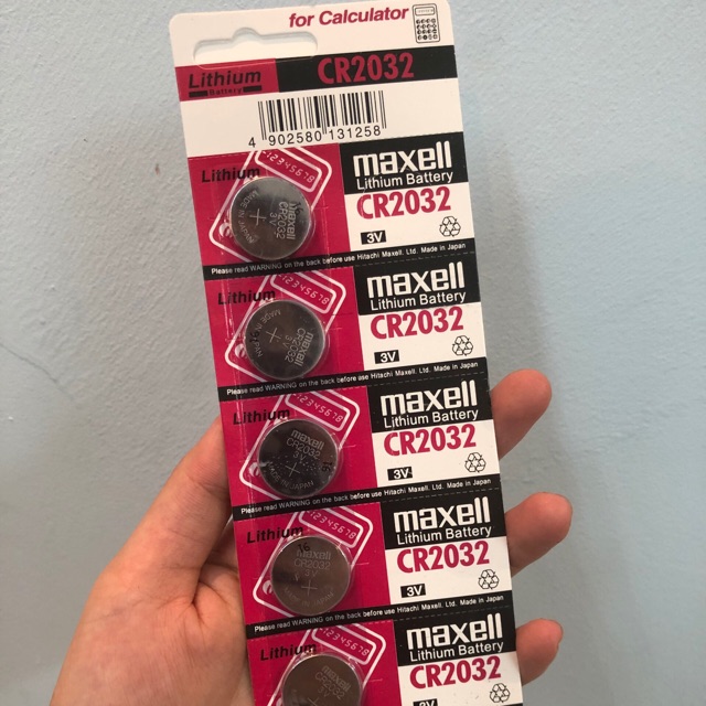 Vỉ pin MAXELL CR2032 3V chính hãng 100% Nhật Bản pin maxell 2032 vỉ 5 viên