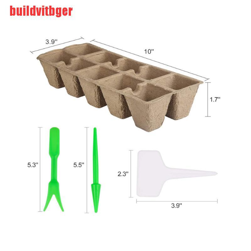 {buildvitbger}10PCS Paper Pots Plant Starters Seedling Herb Seedling Cup Kit Eco-Friendly Home HGA