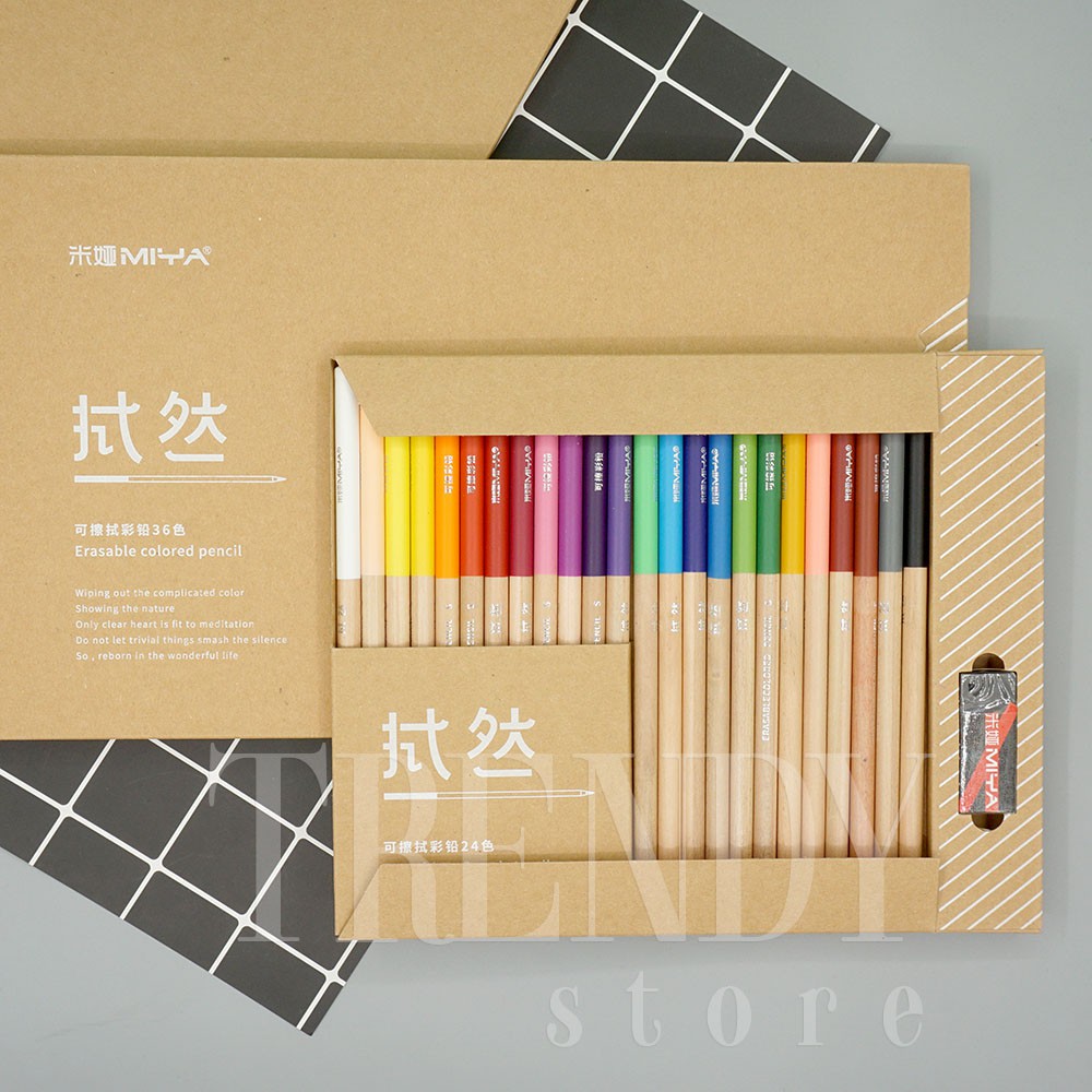 Bộ chì màu cao cấp Miya Erasable colored pencil