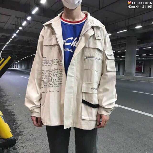 🎇𝐆𝐢𝐚́ 𝐒𝐢̉🎇 ABC Áo Khoác Kaki 2 Lớp In Chữ, Khoá Kéo #AKTT016 (Kèm Video, Hình Chụp Thật) | BigBuy360 - bigbuy360.vn