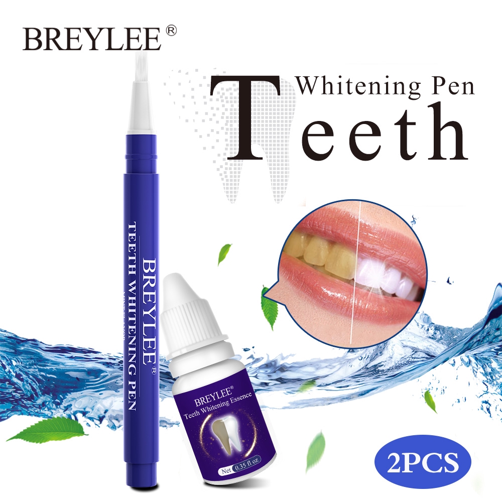 Set tinh chất làm trắng răng + Bút làm trắng răng BREYLEE 0.35 floz / 0.1 fl oz hiệu quả