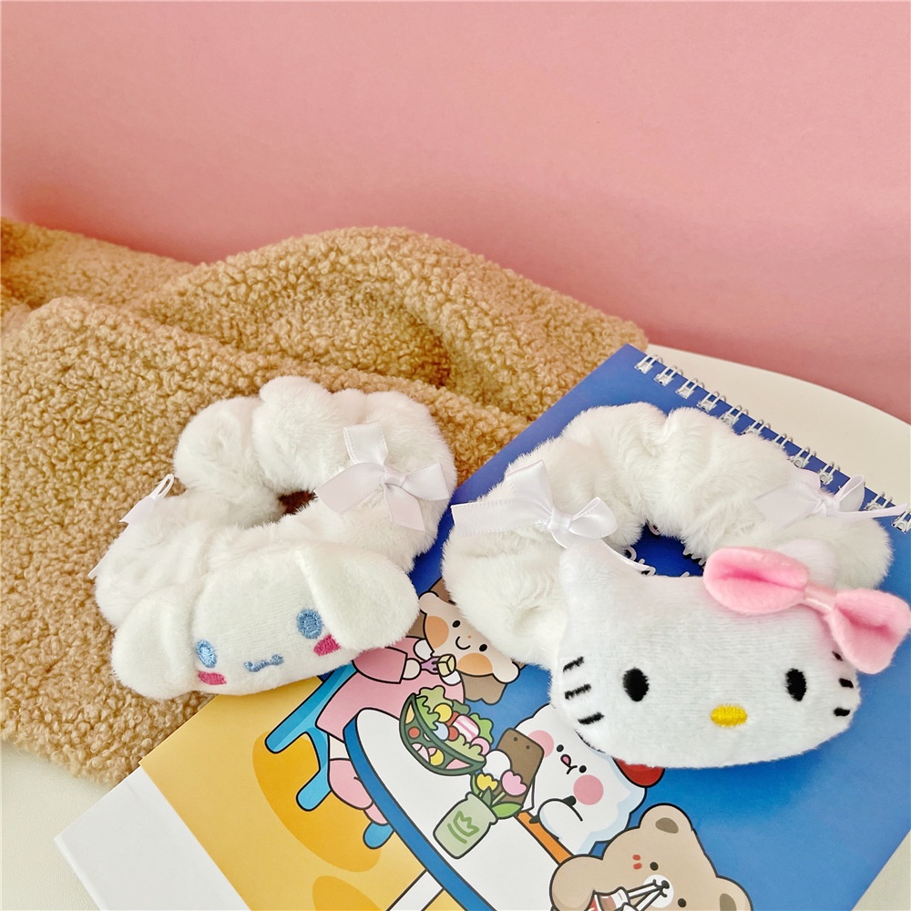 Dây Buộc Tóc Cỡ Lớn Họa Tiết Chú Chó Hoạt Hình Phong Cách Lolita Nhật Bản Dễ Thương