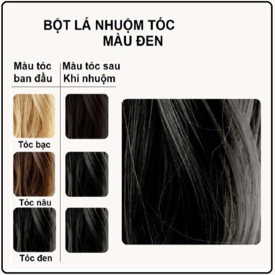 (KM cực HOT) Nhuộm tóc phủ bạc KIM 50g 100% tự nhiên từ bột lá Móng và lá Chàm (Tùy chọn nhuôm mầu NÂU hoặc ĐEN)