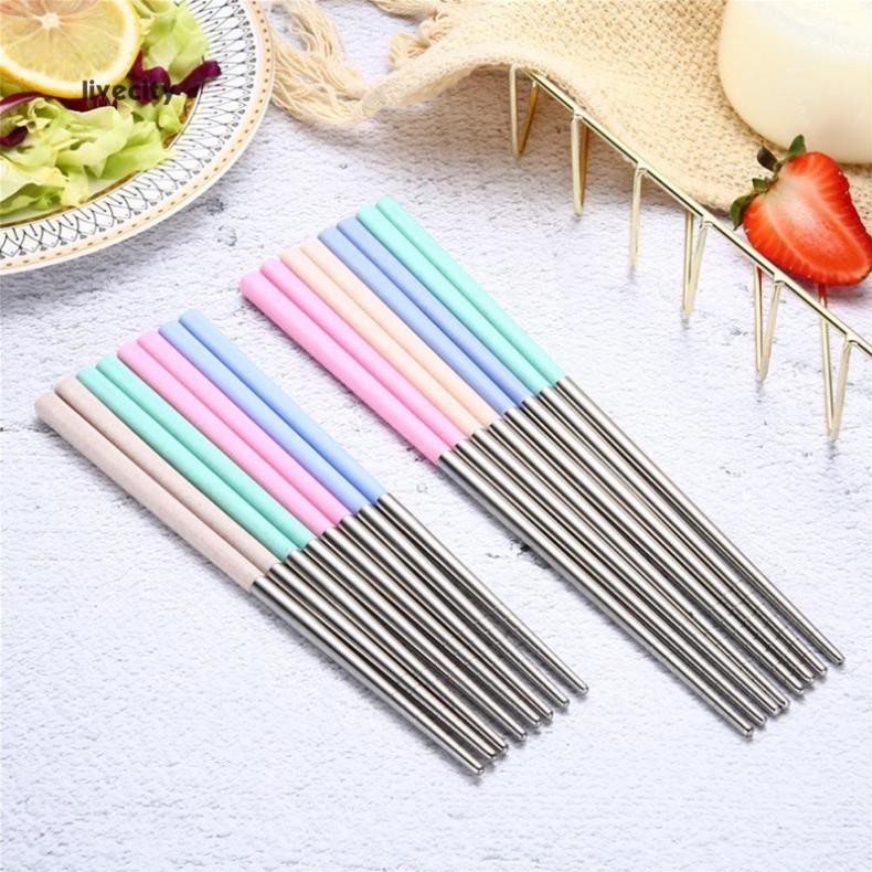 ĐŨA INOX 304 lúa mạch cực xịn (set 5 đôi) 0985