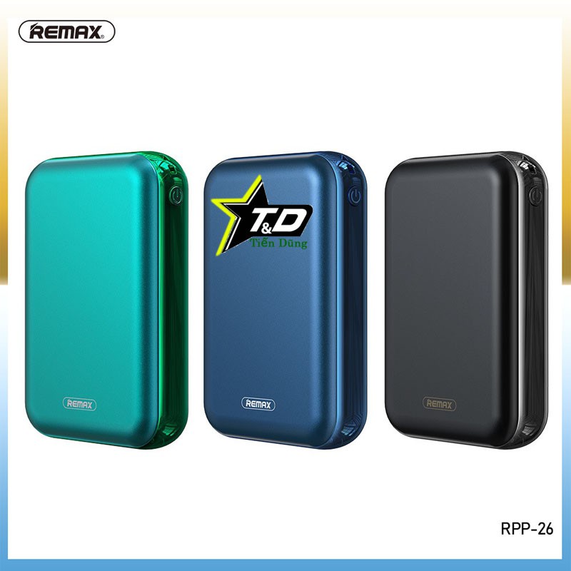 Remax RPP 26 Sạc dự phòng 10000 mAh remax RPP-26 màu sắc thời trang