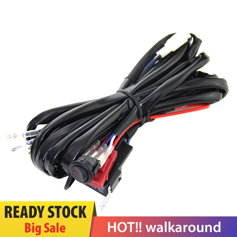 walkaround LED Light Bar Wiring Harness Kit 2 Leads On/Off Switch 40A Relay Fuse IP67