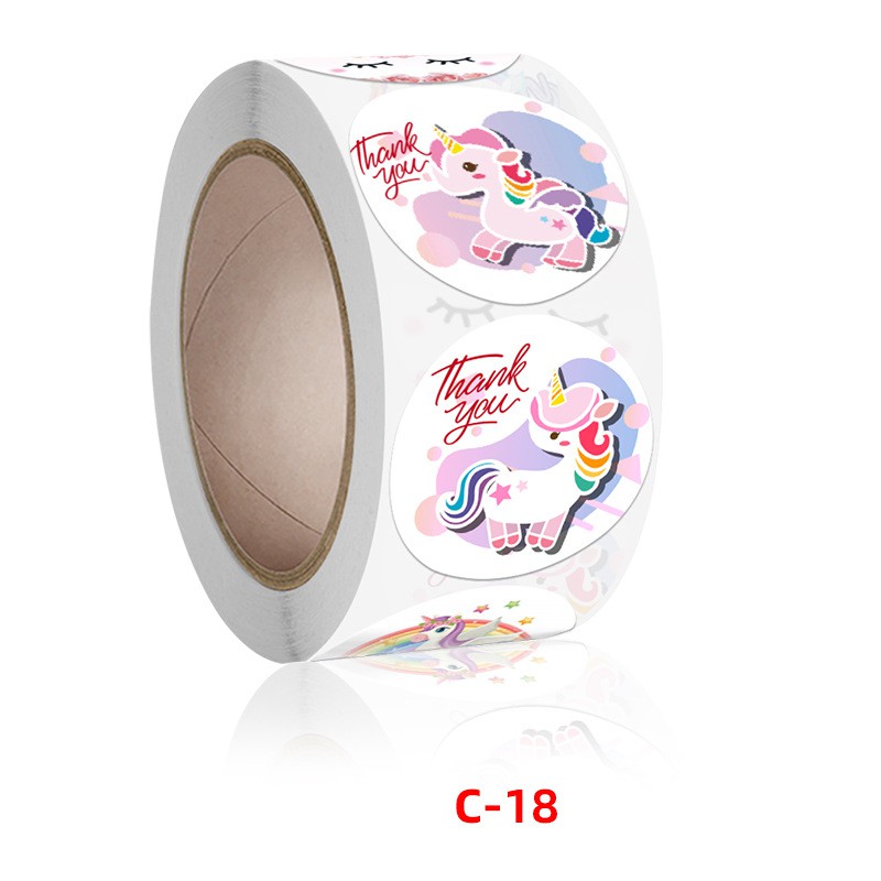 Set 500 tem dán THANK YOU - UniLabel