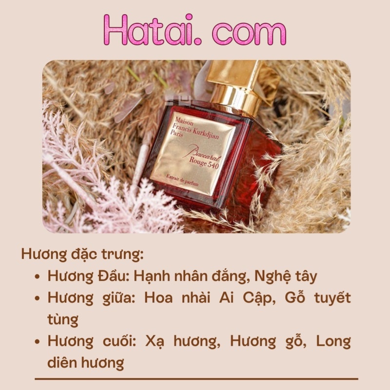 Nước hoa nữ MFK Baccarat Rouge 540 Extrait de Parfum - Biểu tượng của sự giàu sang phú quý Hata.com