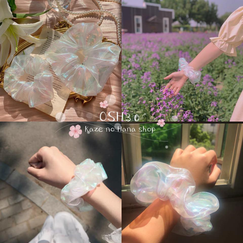 cột tóc hologram /rainbow