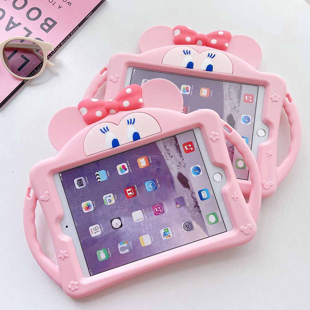 Ốp silicone họa tiết chuột Minnie dễ thương cho IPad Air Mini 1 2 3 4 5 iPad 5 6 10.2" 7 2019 9.7 Inch