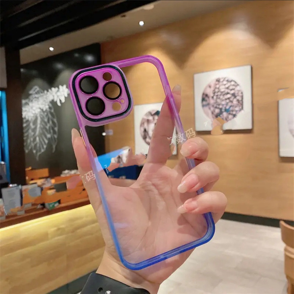 Ốp Điện Thoại TPU Màu Gradient Cho iPhone 13 pro max 12 12pro 12 pro max 7 8 plus xs / x XR xs max 11 11 pro 11 pro max