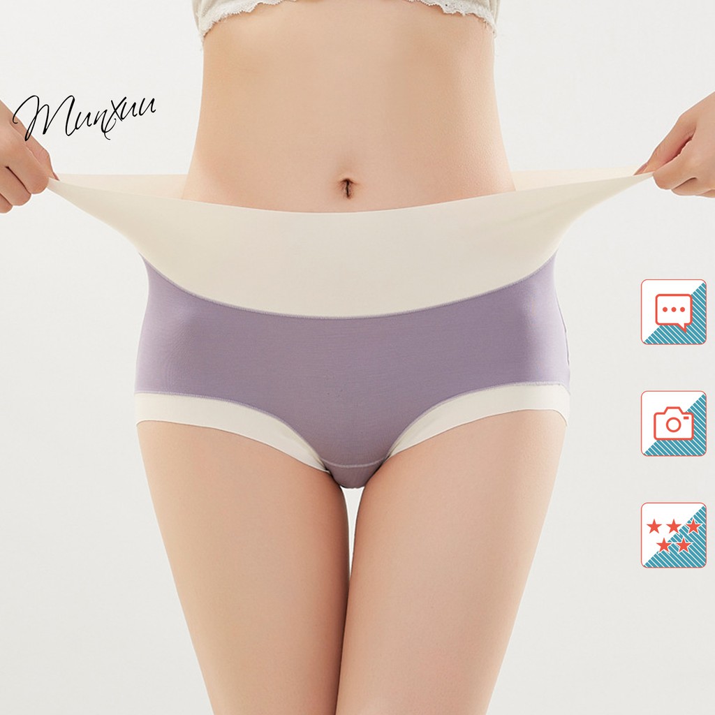 Quần lót Su cạp cao hỗ trợ gen bụng thon gọn gợi cảm, chất liệu Su mềm mại thông thoáng - MUNXUU QC59