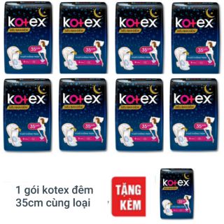 Combo 8 gói Kotex đêm 35cm tặng 1 gói cùng loại