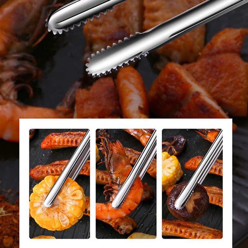 1 Kẹp gắp thức ăn bằng thép không gỉ chống trượt tiện dụng cho nhà bếp
