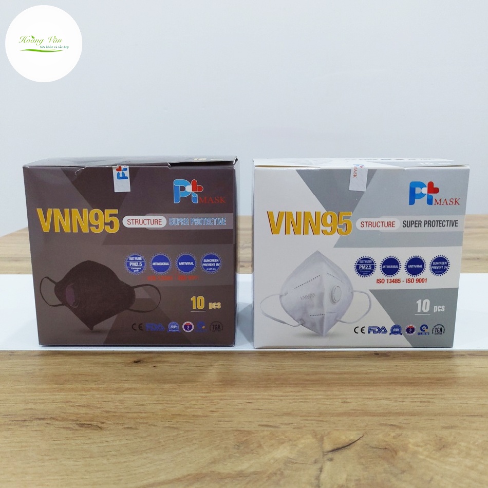 Khẩu trang y tế VNN95 Phương Tuyến có van thở - Hộp 10 cái
