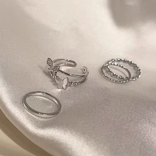 Set 4 Nhẫn Hở Hình Bướm Siêu Nữ Tính