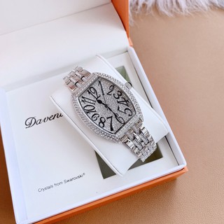 Đồng Hồ Nữ Davena D61056 Mặt Số 34mm Silver Authentic