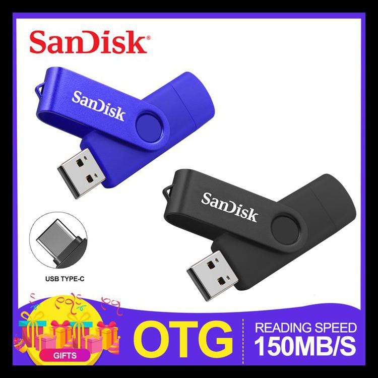 Ổ Cứng Sandisk 32gb / 64gb Otg Type C Siêu Kép Usb 3.1 - Màu Đen 32gb Mã 1478