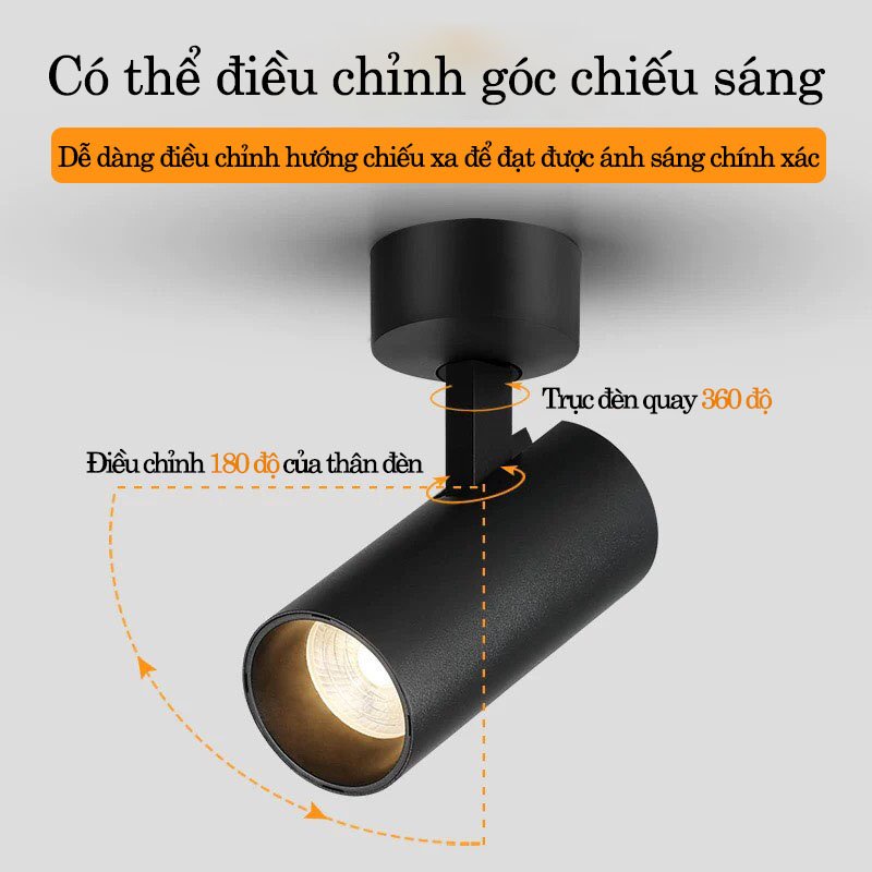 Đèn Rọi Zen Siêu Sáng Gắn Trực Tiếp Góc Chiếu Dễ Dàng Điều Chỉnh Đèn Led Akio