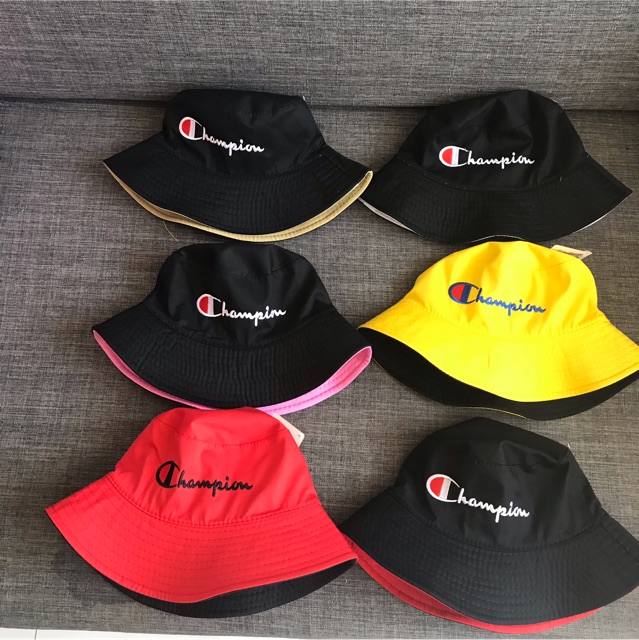 NÓN BUCKET 2 mặt - Championn - logo
