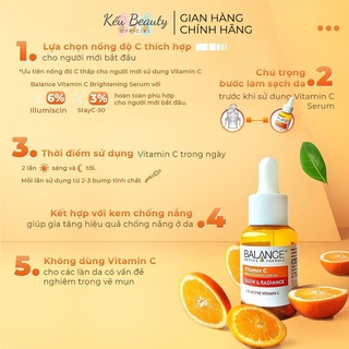 Serum Trắng Da, Mờ Thâm Balance Active Formula Vitamin C Brightening 30ml