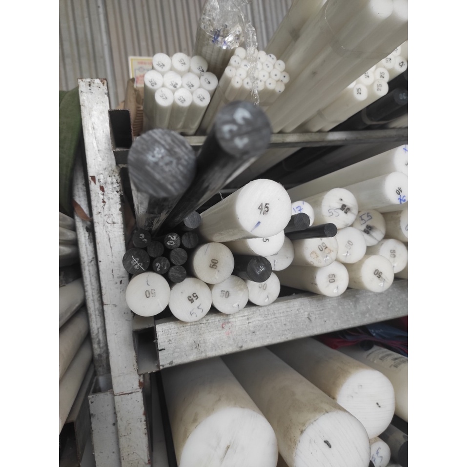 Thanh nhựa POM HQ tròn đặc đường kính D55x500mm