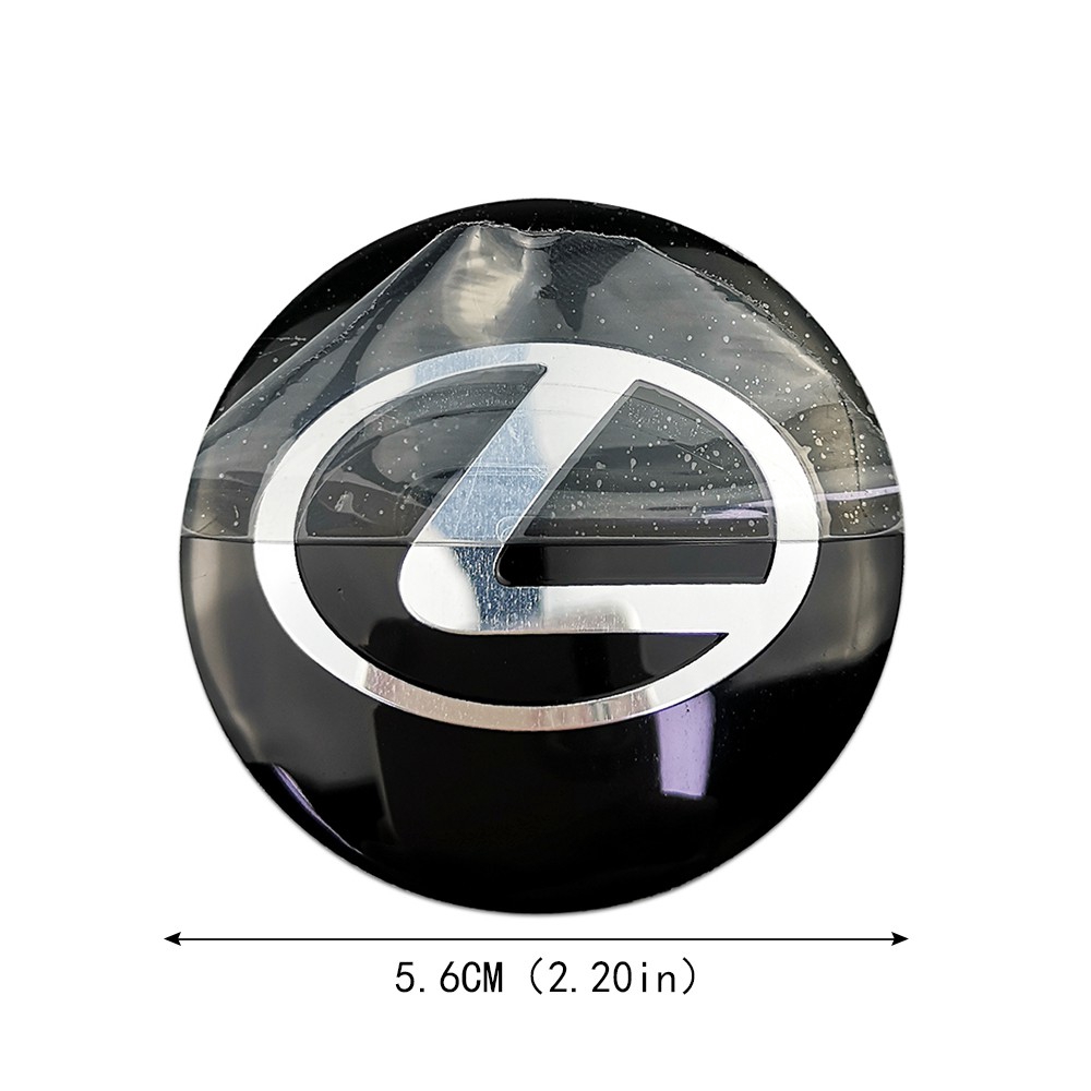 Bộ 4 Miếng Dán Trang Trí Trục Bánh Xe Hơi 56mm Lexus