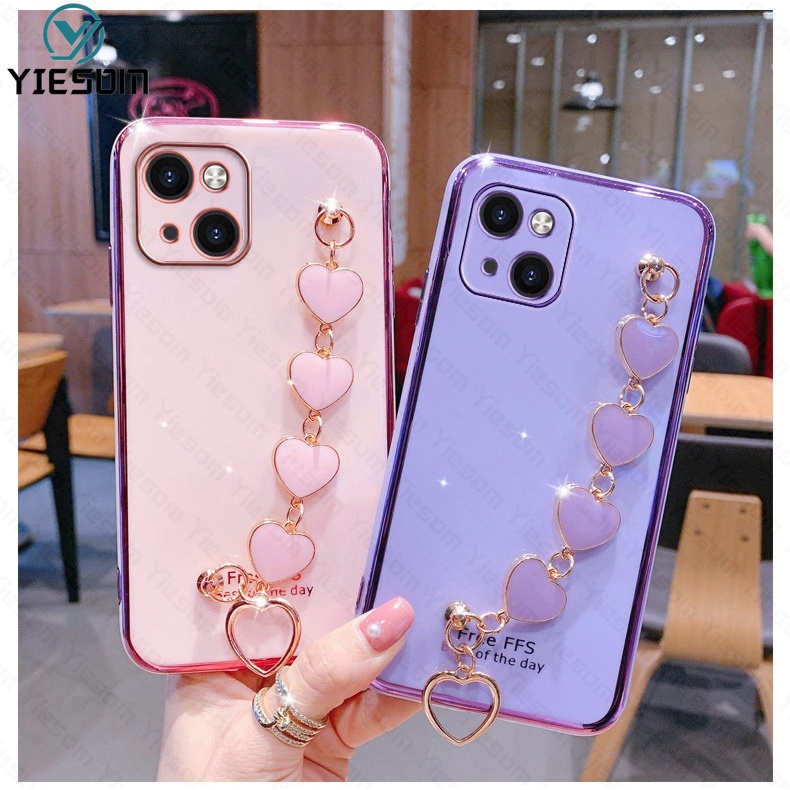 Ốp Điện Thoại Có Dây Đeo Sang Trọng Cho iPhone 13 12 11 Pro Max XR X XS Max 7 8 Plus