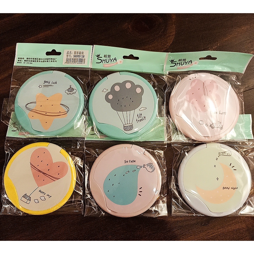 Gương Mini Dễ Thương Có Lược Phụ Kiện Họa Tiết Năng Động, Trẻ Trung Shuya Fashion (Giao Mẫu Ngẫu Nhiên)