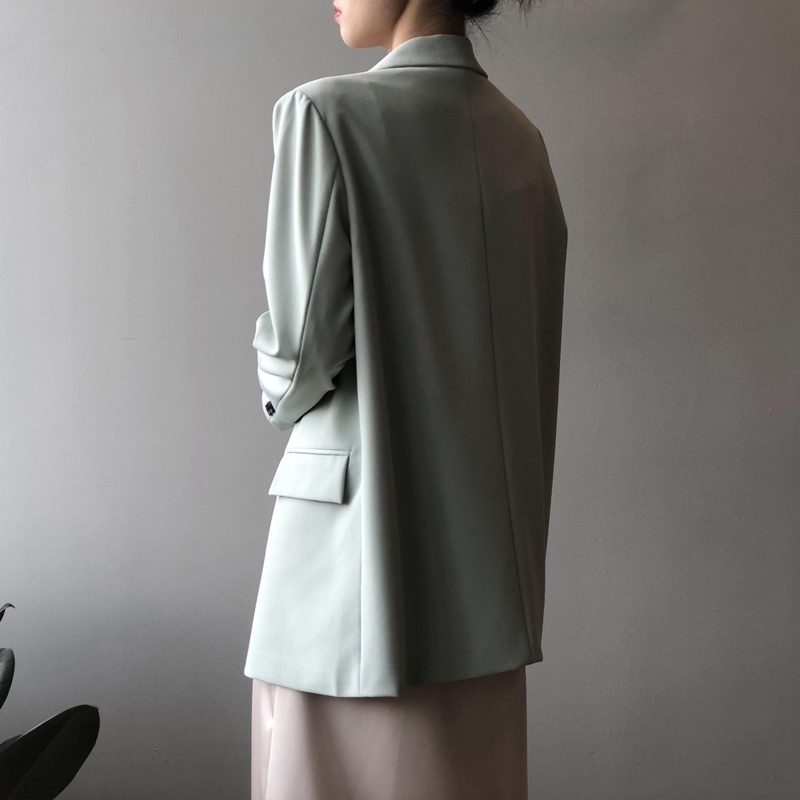 [Jamela] Áo blazer xanh bạc hà thời trang Hàn Quốc