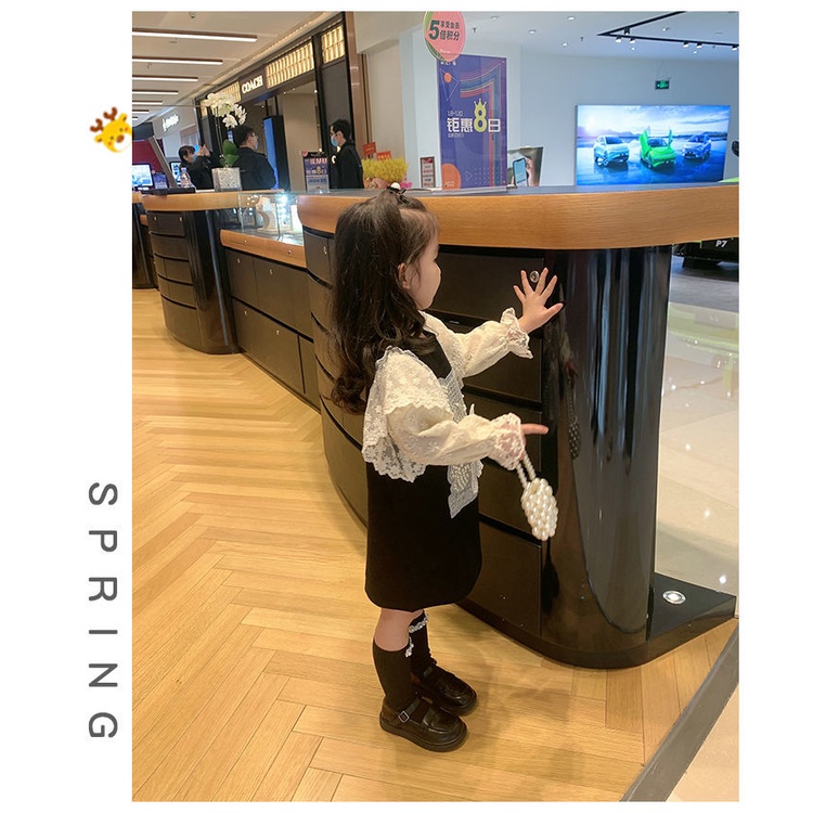 Đầm Công Chúa Phối Ren Cho Bé Gái