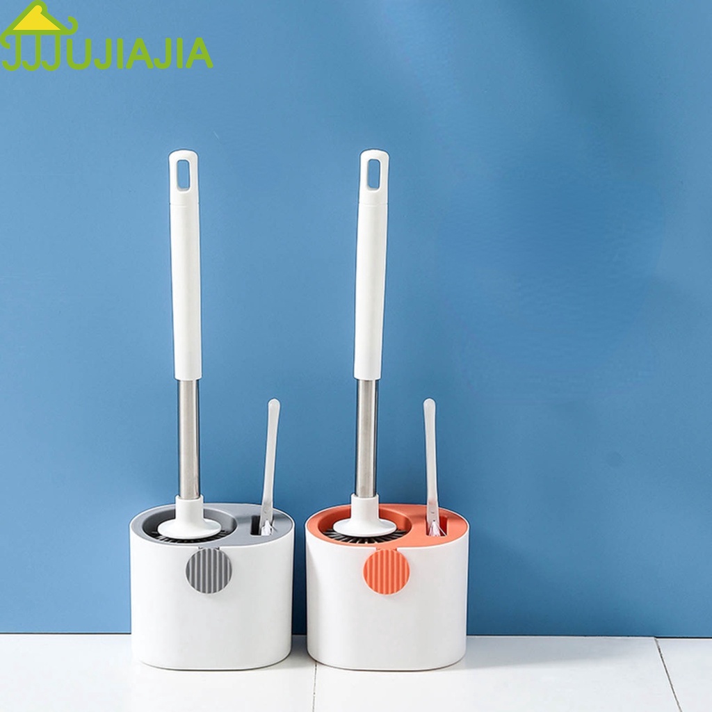 Bộ bàn chải vệ sinh toilet JUJIAJIA bằng silicon tiện dụng tùy chọn màu sắc