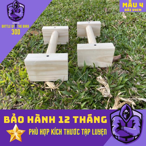 DỤNG CỤ HÍT ĐẤT PARALLETTES GỖ CHẤT LƯỢNG TỐT HỖ TRỢ TẬP GYM TẠI NHÀ HIỆU QUẢ CAO - M4