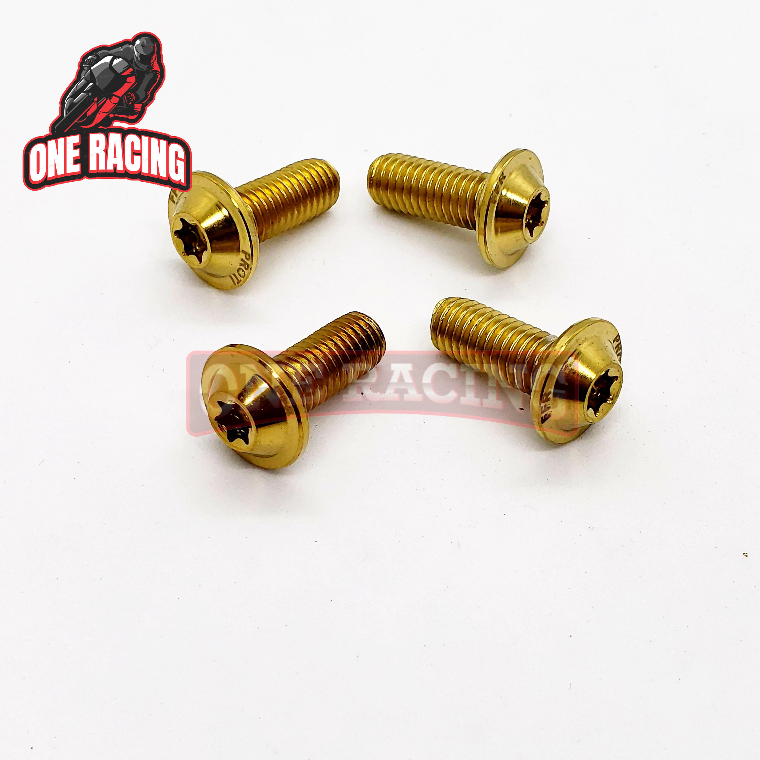 4 Ốc gắn đĩa PROTI 8ly2 xì vàng gold, Inox CNC cao cấp