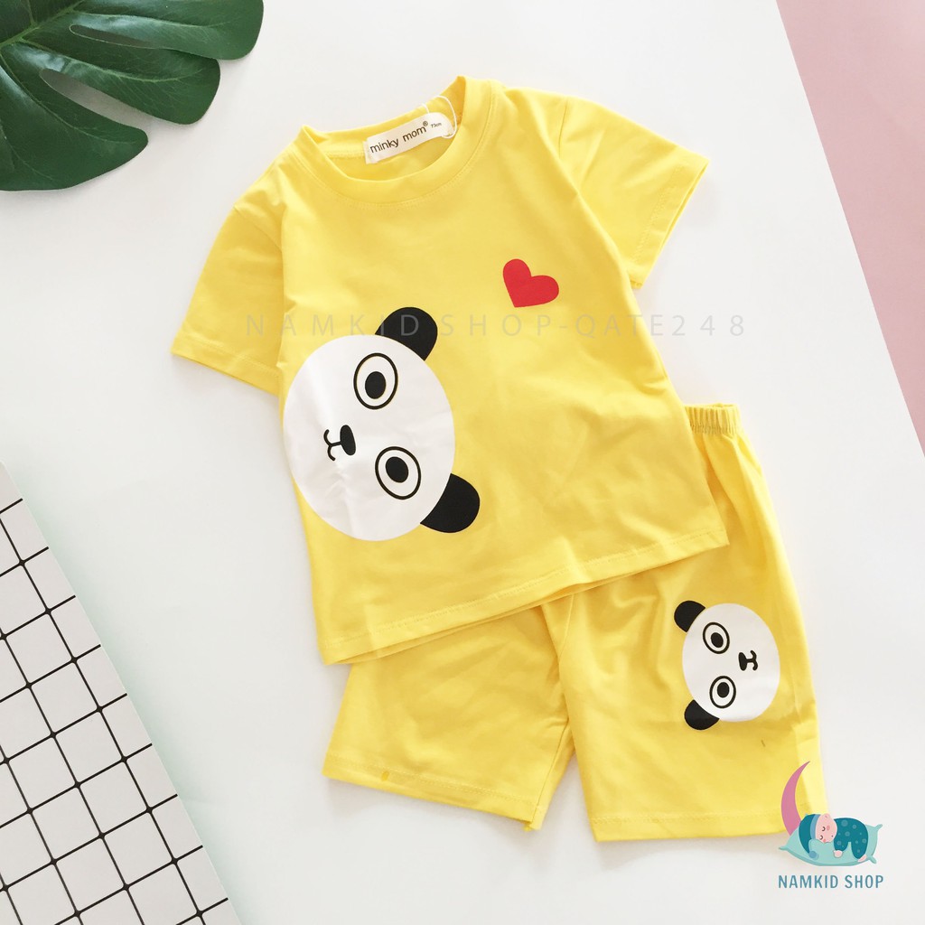 Bộ Cộc Minky Mom Hình Cotton 100% Họa Tiết Hươu Mèo Cáo Cực Xinh Cho Bé, Đồ Bộ Mùa Hè (Namkidshop) QATE248