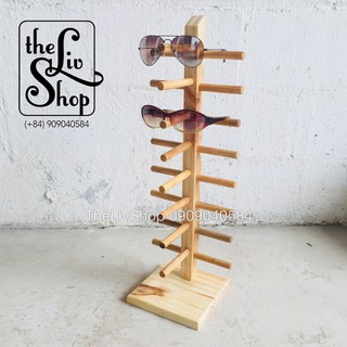 Kệ gỗ trưng bày mắt kính 7 tầng