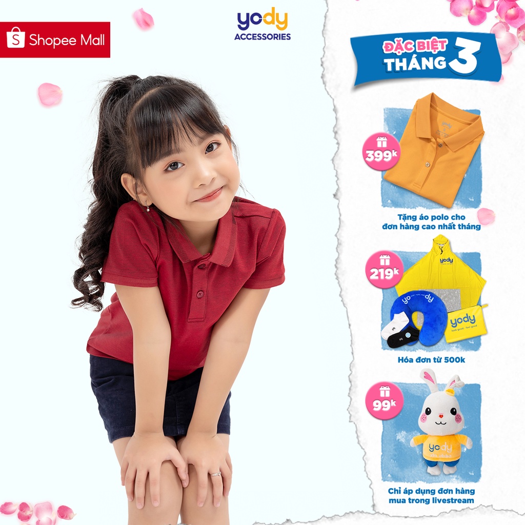 Áo Polo YODY cho bé chất liệu cotton cá sấu mềm mịn thoáng mát APK5177