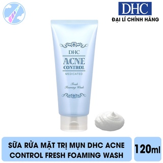 Sữa Rửa Mặt Ngừa Mụn DHC Acne Control Fresh Foaming Wash 120ml (XUẤT NHẬP KHẨU)