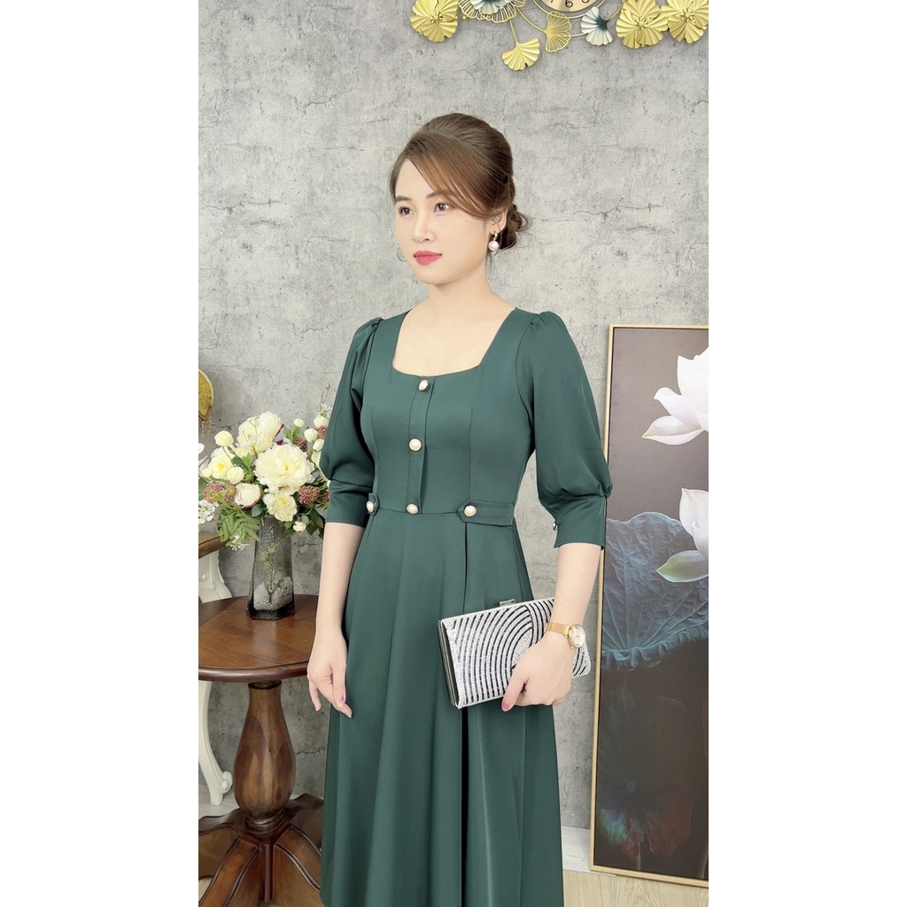 Đầm Quý Bà   Cao Cấp Trang Nhã Thanh Lịch Sang Trọng Đi Làm Đi Tiệc Cho Trung Niên U40 U50