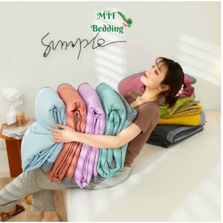 Chăn đũi Muji Nhật Bản hè thu kẻ caro, chăn zara 20 mẫu mới nhập khẩu Kèm Túi Zip ( size 2mx2m3 )