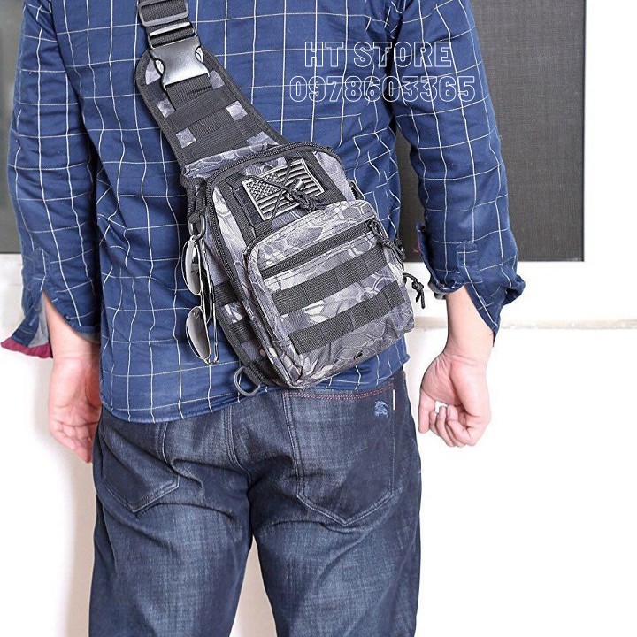 Túi đeo chéo Nam, Túi Đeo Hông Chiến Thuật - Đi Học, Du Lịch, Đi Phượt ( 8 Màu Lựa Chọn )