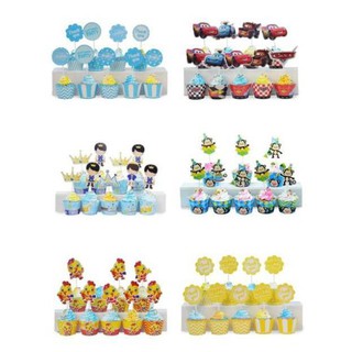 Tem cắm bánh cupcake nhiều mẫu set 6 cái