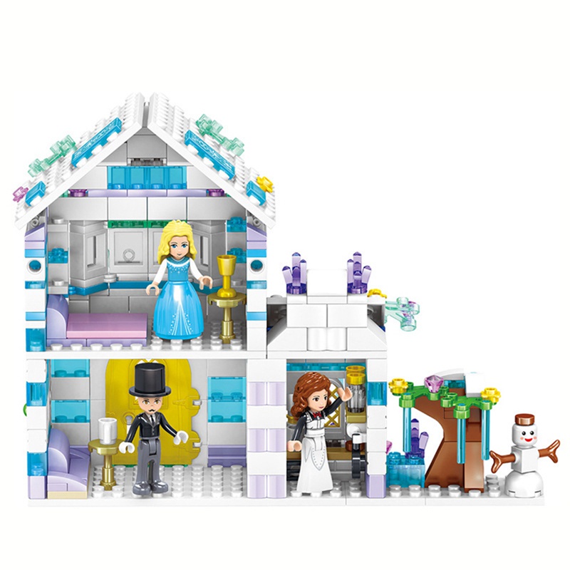 Bộ 351 khối lego xếp hình lâu đài gió công chúa cho bé gái