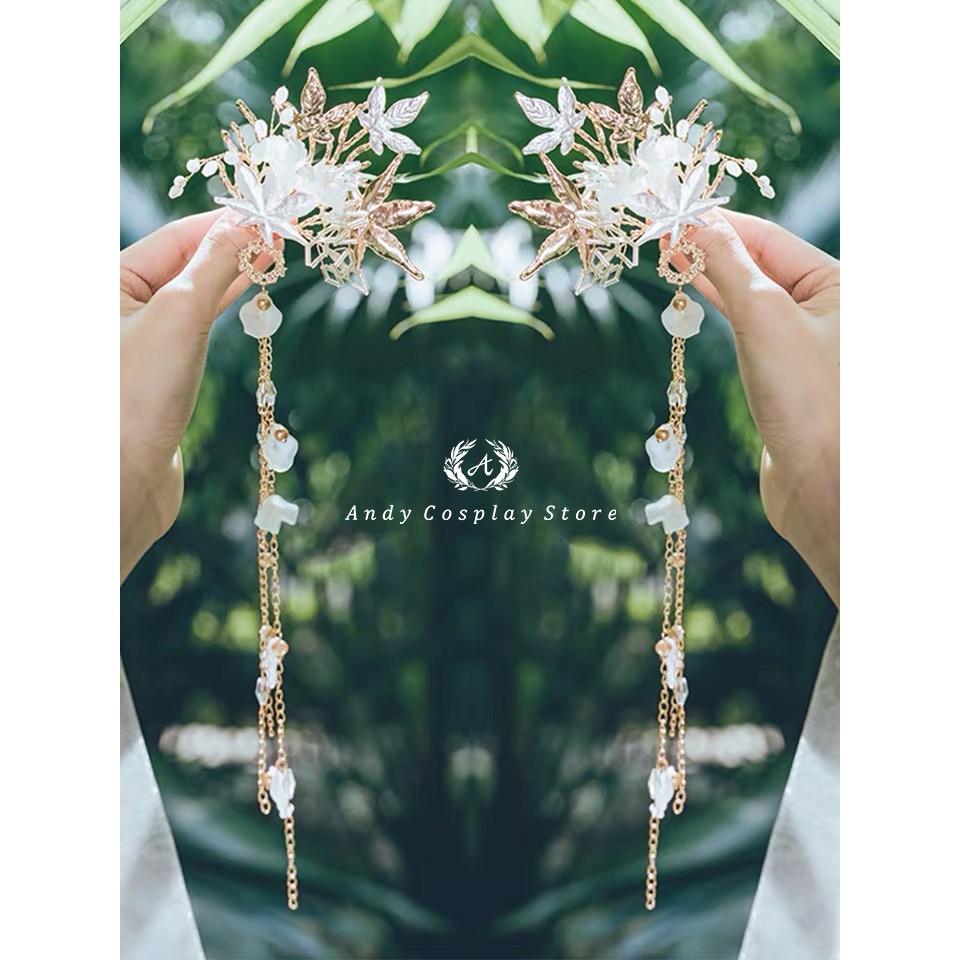 [CÓ SẴN] Cài tóc lá phong cổ trang